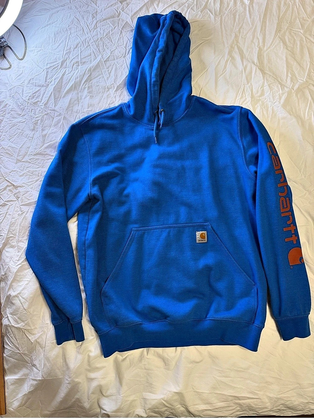 Carhartt Loose Fit Midweight Sleeve Logo Graphic Sweatshirt Blue Medium